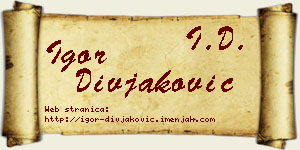 Igor Divjaković vizit kartica